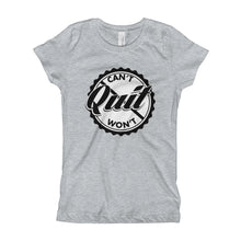 Load image into Gallery viewer, Girl's Can't Quit Won't Quit Logo T-Shirt
