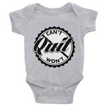Load image into Gallery viewer, Infant Can't Quit Won't Quit Logo Bodysuit