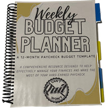 Load image into Gallery viewer, Paycheck Budget Planner - 12 month Undated Budget Template
