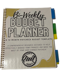 Paycheck Budget Planner - 12 month Undated Budget Template