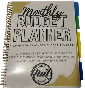 Paycheck Budget Planner - 12 month Undated Budget Template