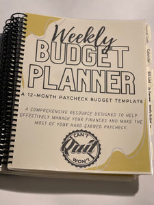 Paycheck Budget Planner - 12 month Undated Budget Template