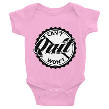 Load image into Gallery viewer, Infant Can&#39;t Quit Won&#39;t Quit Logo Bodysuit
